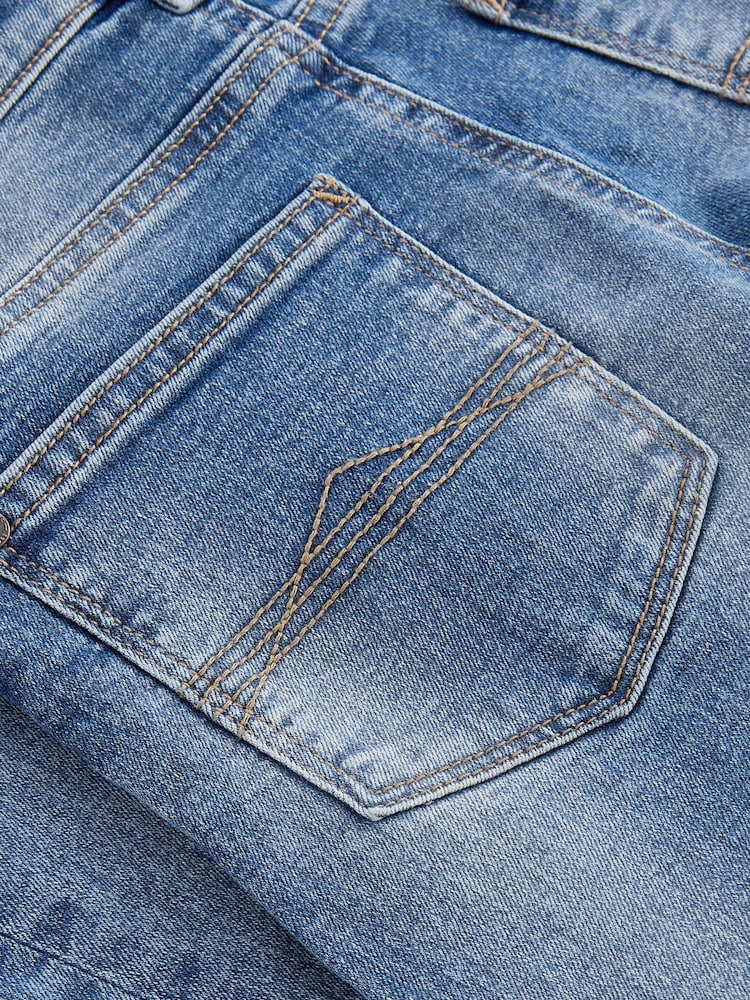 Blue Acid Wash Loose Fit Stretch Jeans (3-17yrs) - Image 4 of 4