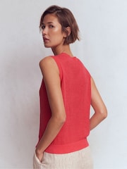 Boden Pink Agnes Linen Tank - Image 3 of 6