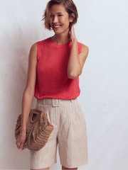 Boden Pink Agnes Linen Tank - Image 4 of 6