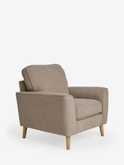 Brushed Weave Mink Natural Stamford Armchair - Image 3 of 10