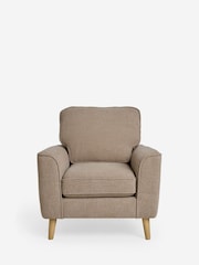Brushed Weave Mink Natural Stamford Armchair - Image 6 of 10