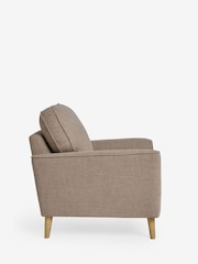 Brushed Weave Mink Natural Stamford Armchair - Image 8 of 10