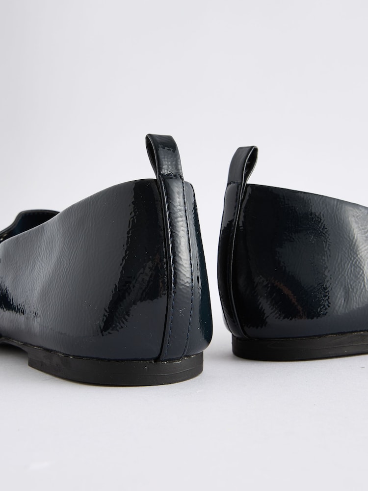 Navy Forever Comfort® Square Toe Eyelet Mary Jane Shoes - Image 2 of 5