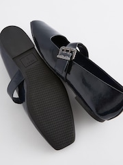 Navy Forever Comfort® Square Toe Eyelet Mary Jane Shoes - Image 4 of 5
