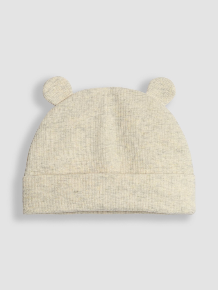 JoJo Maman Bébé Green Rib 2-Pack Baby Hats - Image 2 of 5