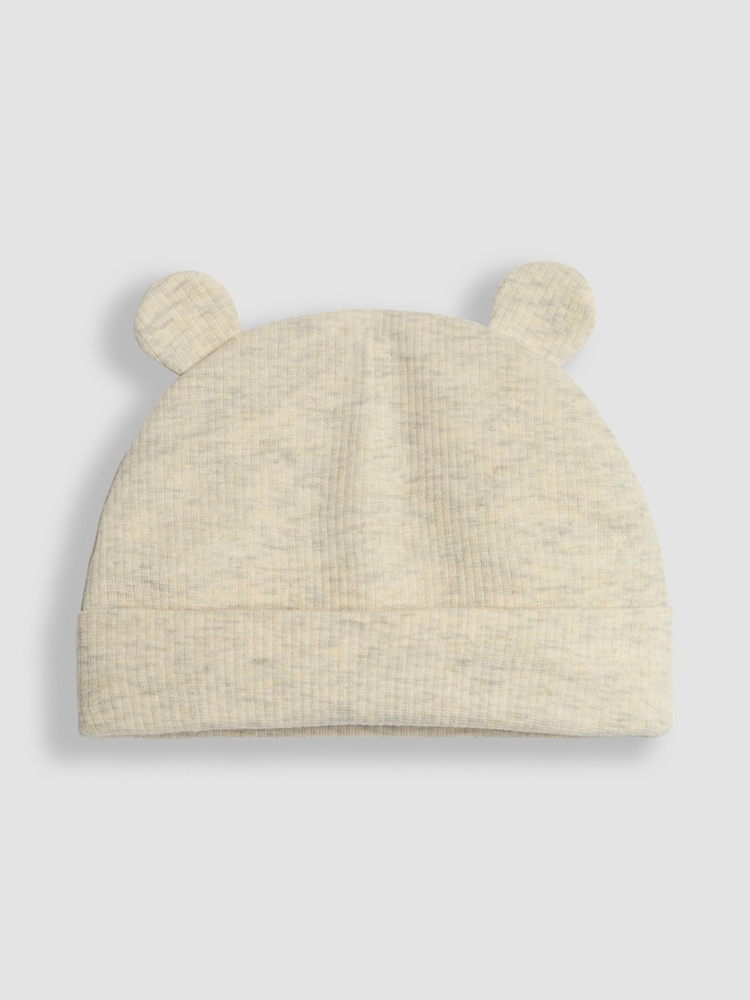 JoJo Maman Bébé Green Rib 2-Pack Baby Hats - Image 3 of 5