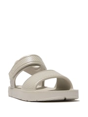 FitFlop Kids Toddler Silver iqushion Shimmer Ergonomic Sandals - Image 2 of 4