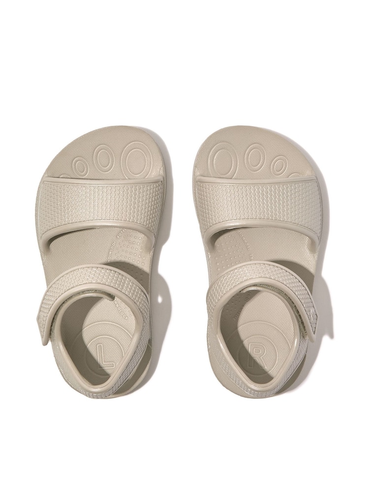 FitFlop Kids Toddler Silver iqushion Shimmer Ergonomic Sandals - Image 3 of 4