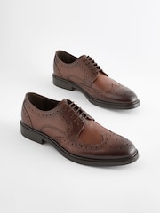 Brown Standard Fit Leather Derby Brogues - Image 2 of 7