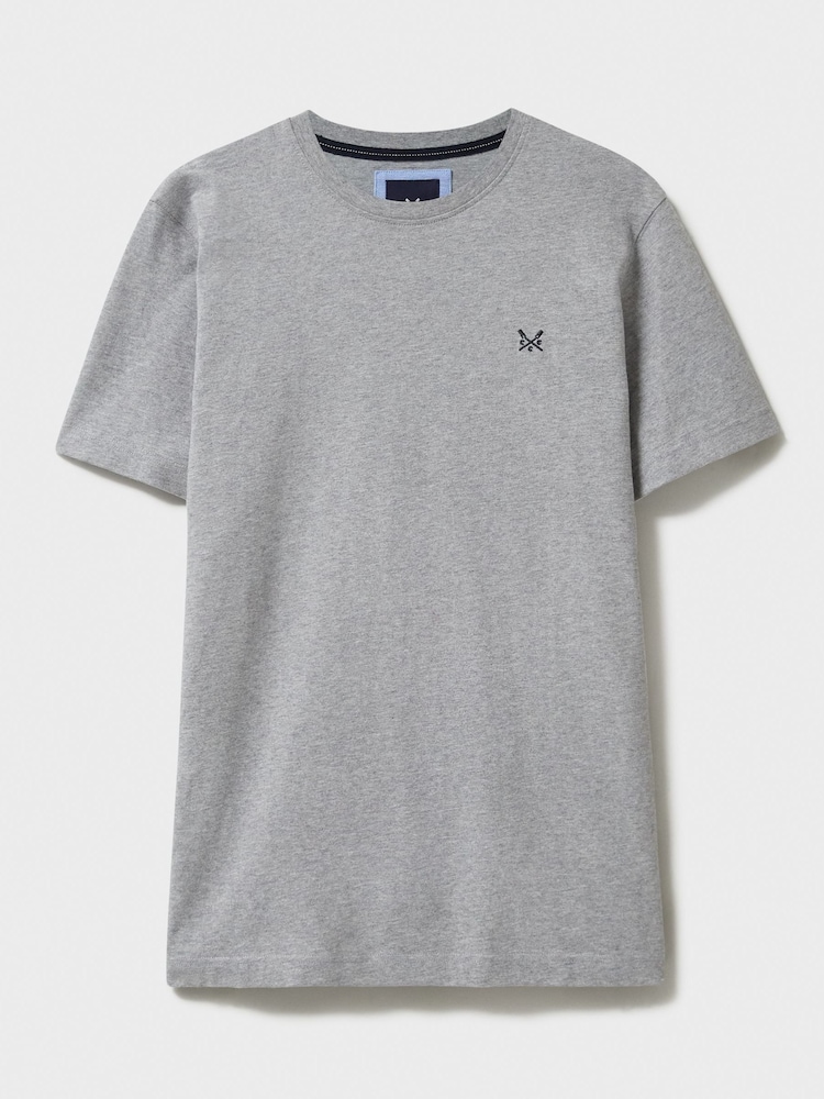 Grau - Crew Clothing, klassisches T-Shirt aus 100 % Baumwolle - Bild 7 von 7