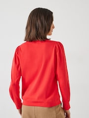 Rot - Hush Emily – Top aus 100 % Baumwolljersey mit Puffärmel - Bild 3 von 5