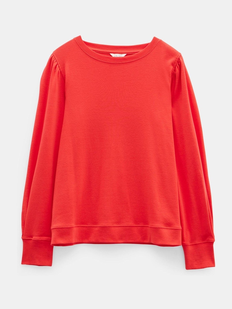Rot - Hush Emily – Top aus 100 % Baumwolljersey mit Puffärmel - Bild 5 von 5
