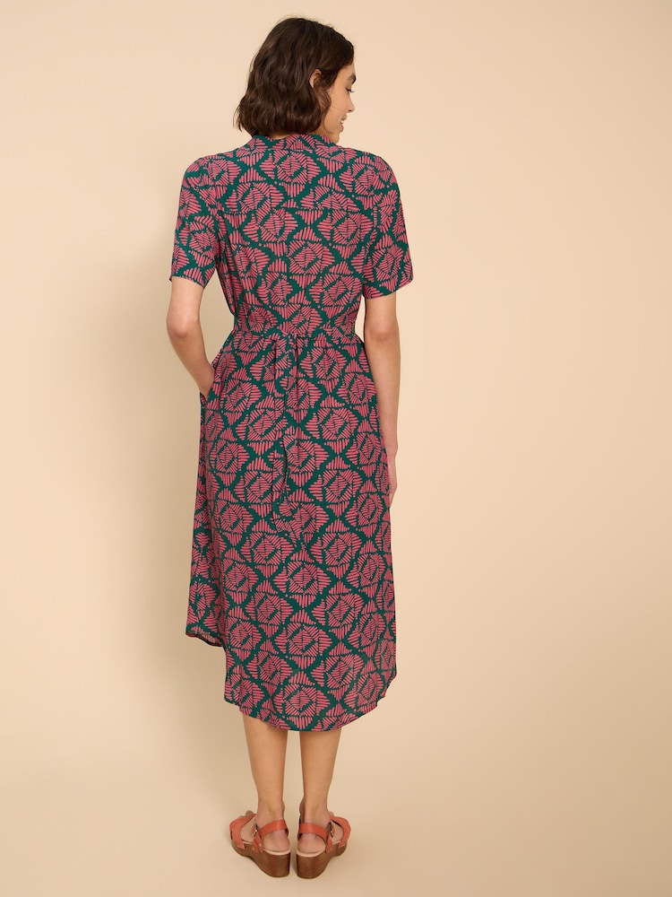 White Stuff Pink Gina Wrap Dress - Image 2 of 7