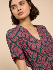 White Stuff Pink Gina Wrap Dress - Image 4 of 7