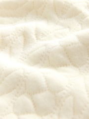 Ecru Creme - Gesteppter, gewaschener Hoodie - Bild 6 von 7