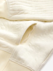 Ecru Creme - Gesteppter, gewaschener Hoodie - Bild 7 von 7
