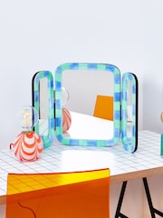 Oliver Bonas Blue/Green Alyssa Glass Dressing Table Mirror - Image 1 of 4