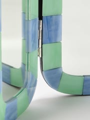Oliver Bonas Blue/Green Alyssa Glass Dressing Table Mirror - Image 3 of 4
