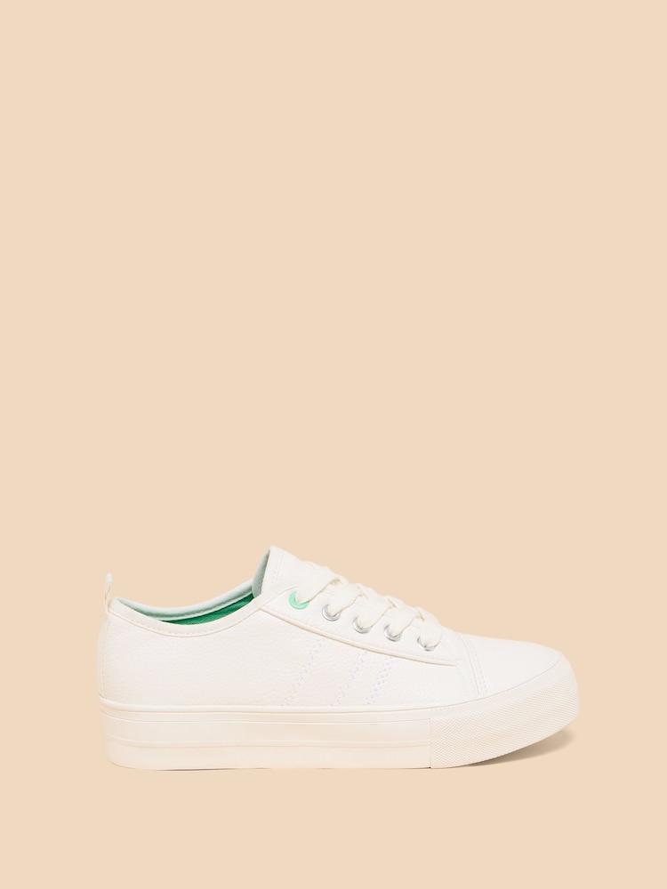 White Stuff Natural Pippa Flatform Trainers - Image 1 of 4