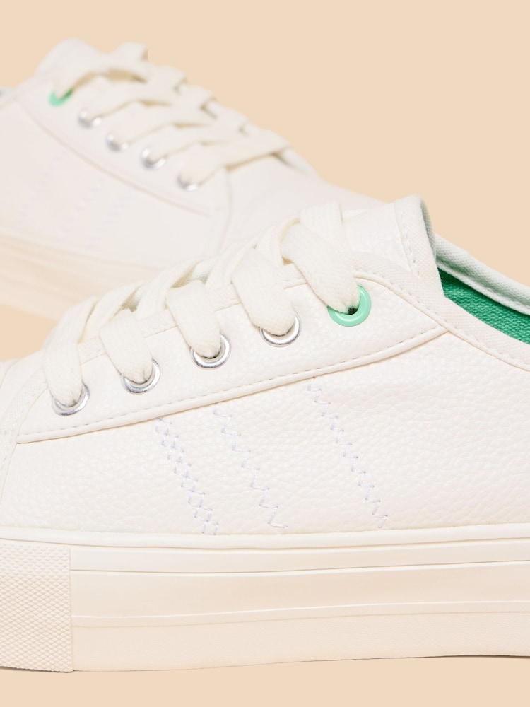White Stuff Natural Pippa Flatform Trainers - Image 4 of 4