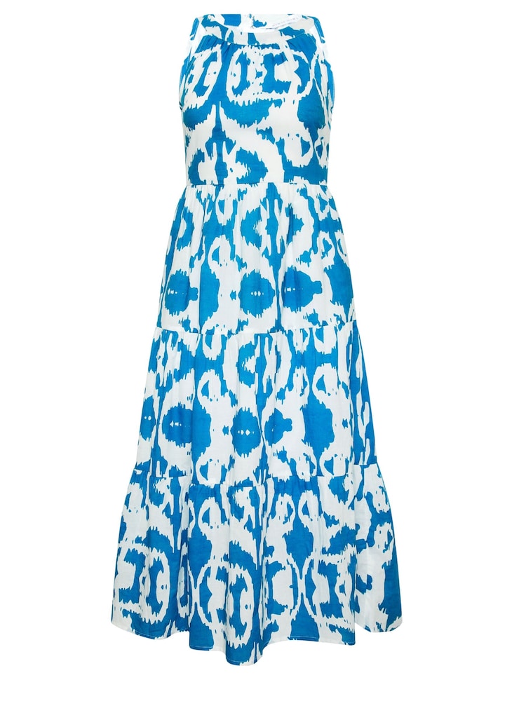 PixieGirl Petite Blue 100% Cotton Tiered Maxi Dress - Image 6 of 6 PixieGirl Petite Blue 100% Cotton Tiered Maxi Dress - Image 6 of 6