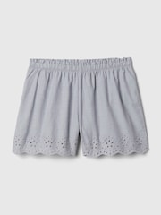 Grau - Pyjama-Shorts aus Popeline mit Gap Ösen - Bild 4 von 4