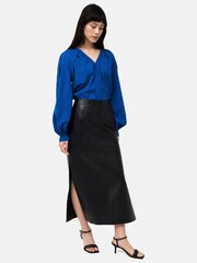 Jigsaw Textured Cotton V-Neck Top - Image 1 of 7