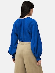 Jigsaw Textured Cotton V-Neck Top - Image 5 of 7
