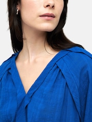 Jigsaw Textured Cotton V-Neck Top - Image 6 of 7