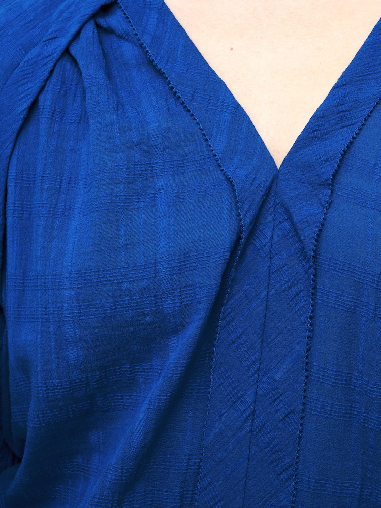 Jigsaw Textured Cotton V-Neck Top - Image 7 of 7
