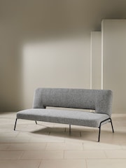 MADE.COM Grey Marl Pax Boucle Knox 2 Seater Sofa Bed - Image 3 of 6