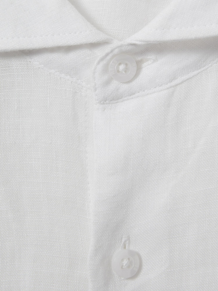 Reiss White Ruban 13-14 yrs Linen Cutaway Collar Shirt - Image 4 of 4