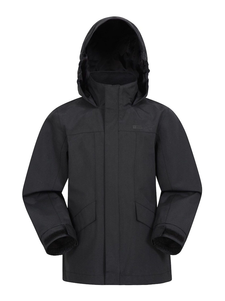 Mountain Warehouse Black Kids Solar Waterproof Jacket - Image 1 of 5