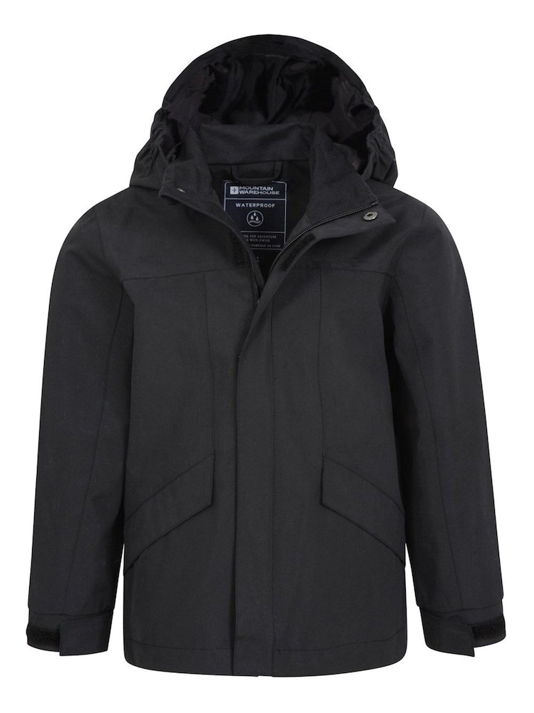Mountain Warehouse Black Kids Solar Waterproof Jacket - Image 5 of 5