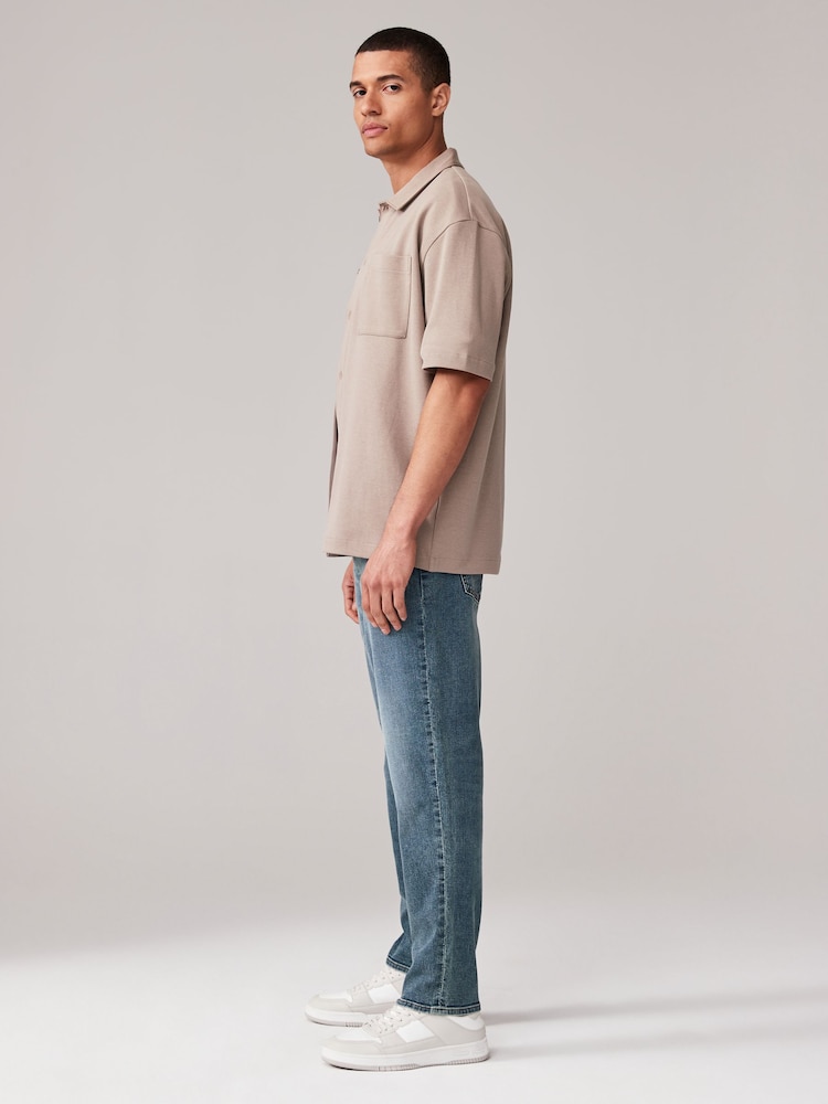 Blue Light Vintage Regular Tapered Fit Classic Stretch Jeans - Image 3 of 10