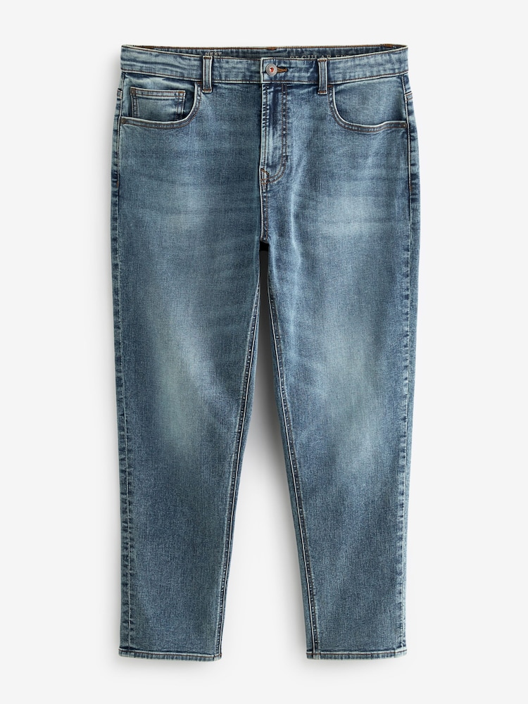 Blue Light Vintage Regular Tapered Fit Classic Stretch Jeans - Image 6 of 10