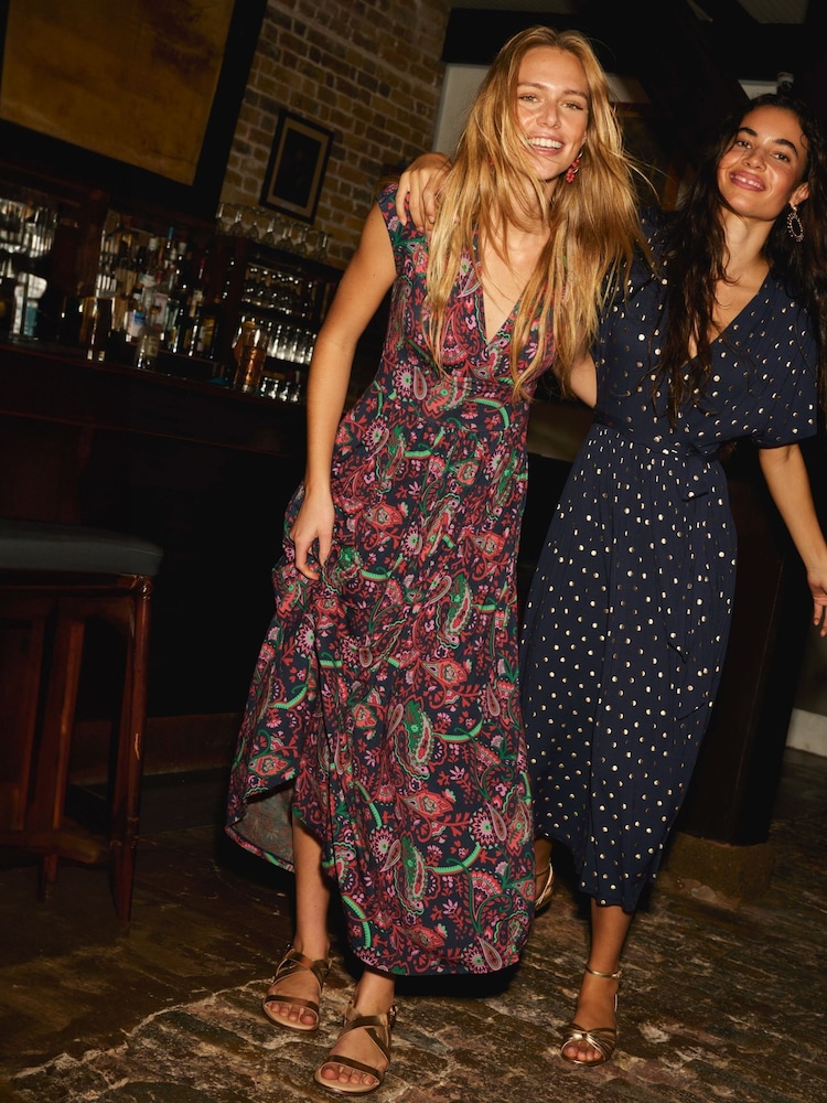 Boden Pink Vanessa Wrap Jersey Maxi Dress - Image 1 of 6