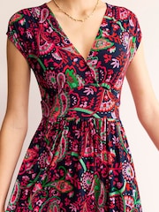 Boden Pink Vanessa Wrap Jersey Maxi Dress - Image 4 of 6