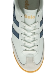Gola White/Moonlight/Burgundy Mens Torpedo Leather Lace-Up Trainers - Image 4 of 4