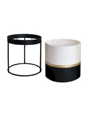 Portico Designs The Urban Gardener Small Ceramic Plant Pot with Stand - Image 2 of 5