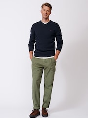 Aubin Eastbourne V-Neck Merino Wool Jumper - Image 3 of 8