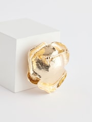 Gold Tone Rose Brooch Made With Recycled Zinc - Image 2 of 2