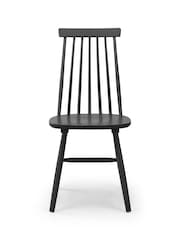 Julian Bowen Set of 2 Black Alassio Spindle Back Dining Chairs - Image 3 of 5