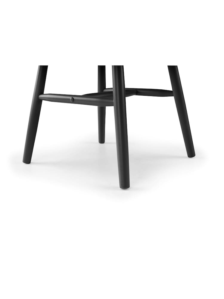 Julian Bowen Set of 2 Black Alassio Spindle Back Dining Chairs - Image 5 of 5