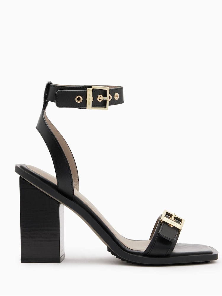 AllSaints Black Pamela Sandals - Image 2 of 6 AllSaints Black Pamela Sandals - Image 2 of 6