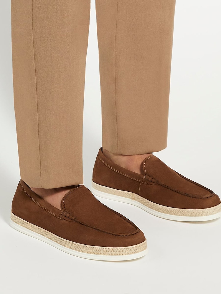 Dune London Brown Bountii Detail Classic Espadrilles - Image 1 of 7
