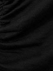 Reiss Black Sierra Ruched Side Crew-Neck Top - Image 6 of 6
