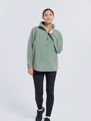 Mountain Warehouse Green Cosy Maternity Borg Half-Zip Fleece - Image 1 of 5