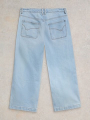 White Stuff Light Denim Tia Wide Leg Crop Jeans - Image 6 of 7