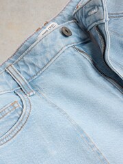 White Stuff Light Denim Tia Wide Leg Crop Jeans - Image 7 of 7